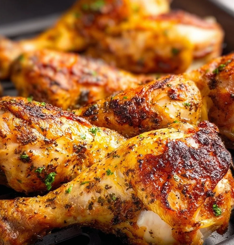 Delicious air fryer chicken legs cooked to perfection