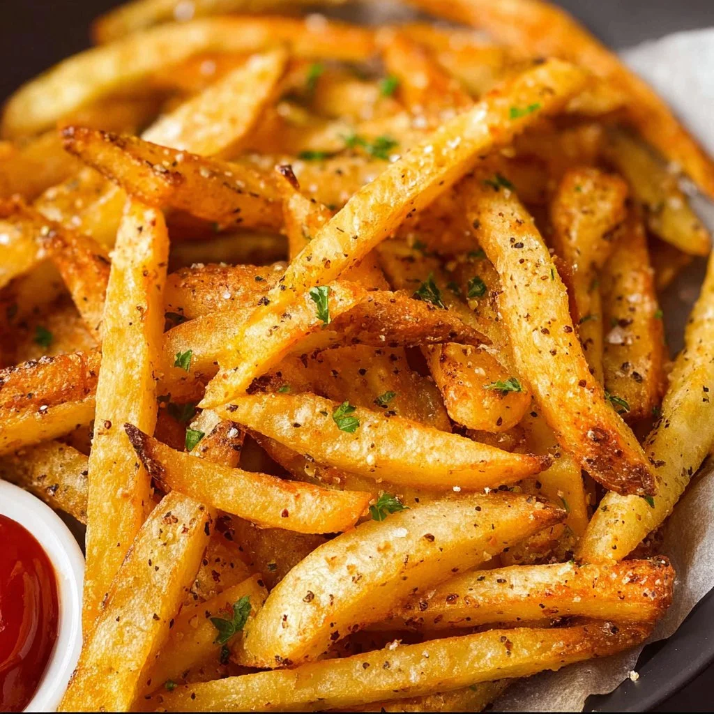 Crispy air fryer French fries in a bowl, ready to serve and enjoy.
