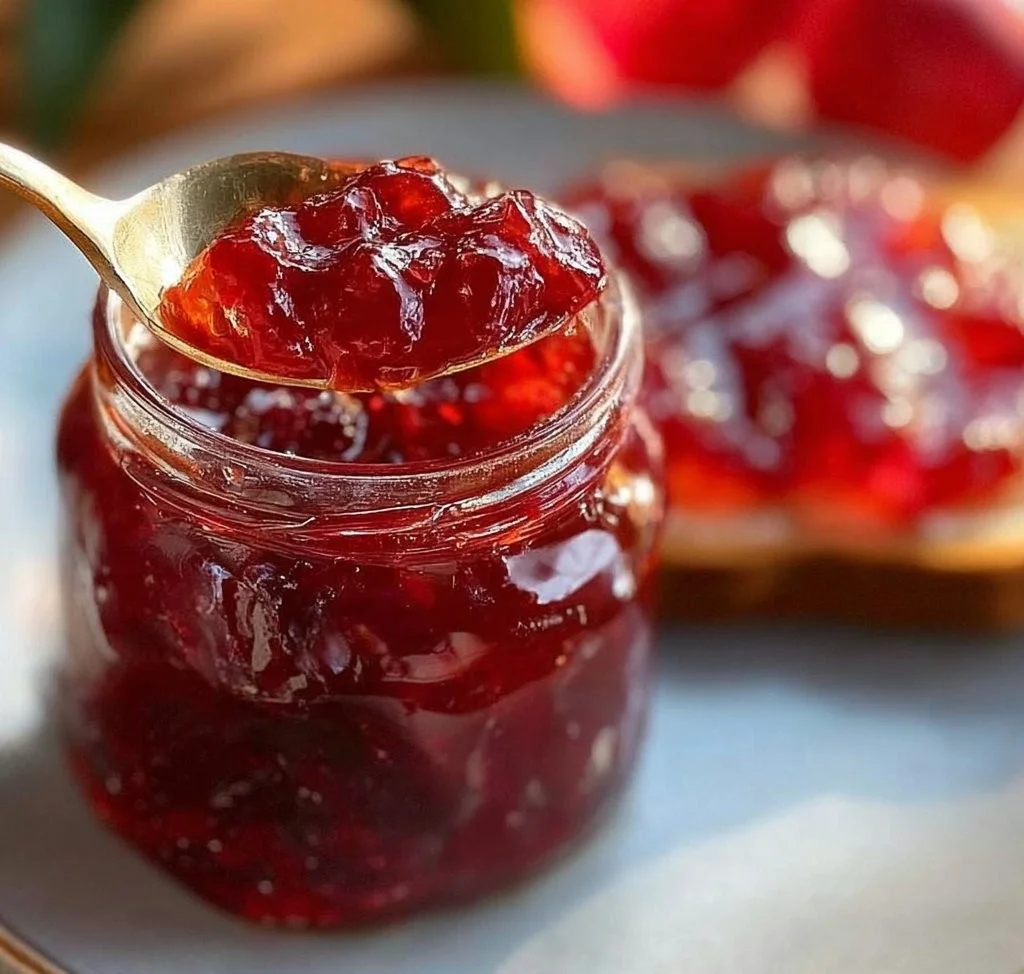 Homemade Cranberry Orange Marmalade in a jar with fresh oranges and cranberries