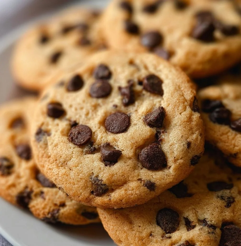 Delicious egg-free chocolate chip cookies fresh out of the oven
