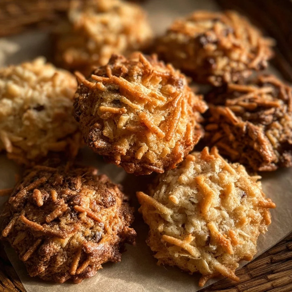 Delicious homemade Haystack Cookies with coconut and chocolate