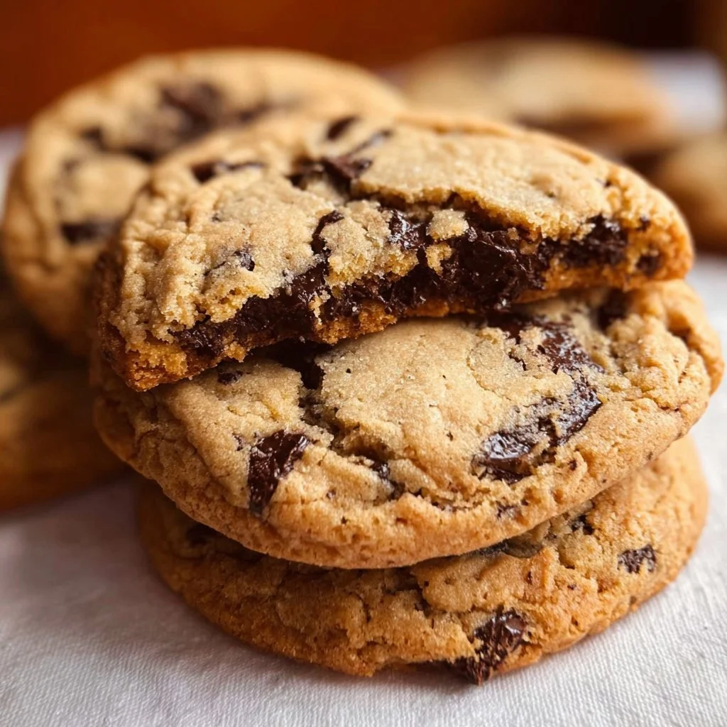Freshly baked Jacques Torres chocolate chip cookies on a cooling rack