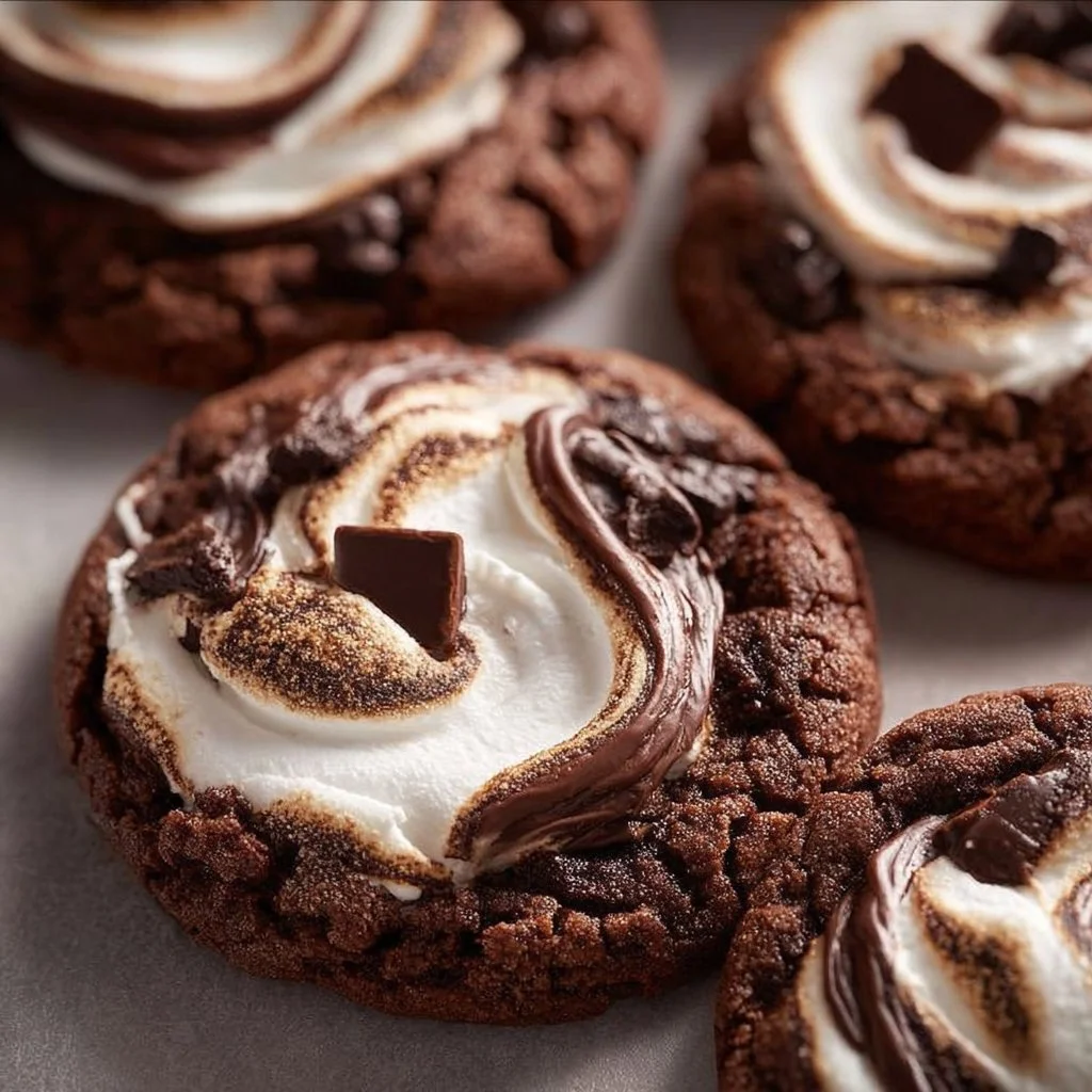 Delicious homemade Marshmallow Chocolate Cookies with gooey marshmallows and rich chocolate.