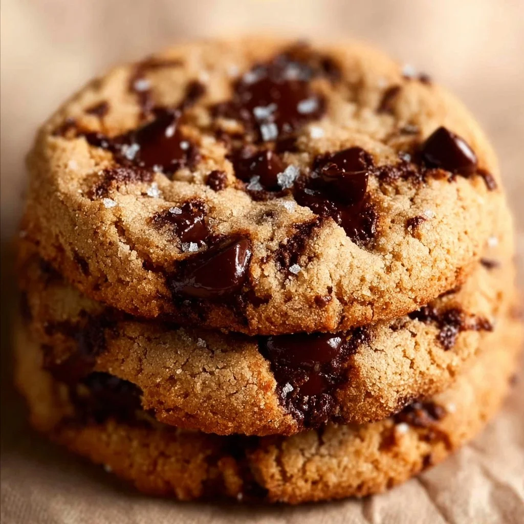 Baking oat flour chocolate chip cookies on a baking sheet
