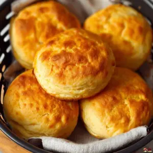 Delicious air fryer biscuit rolls ready to be served