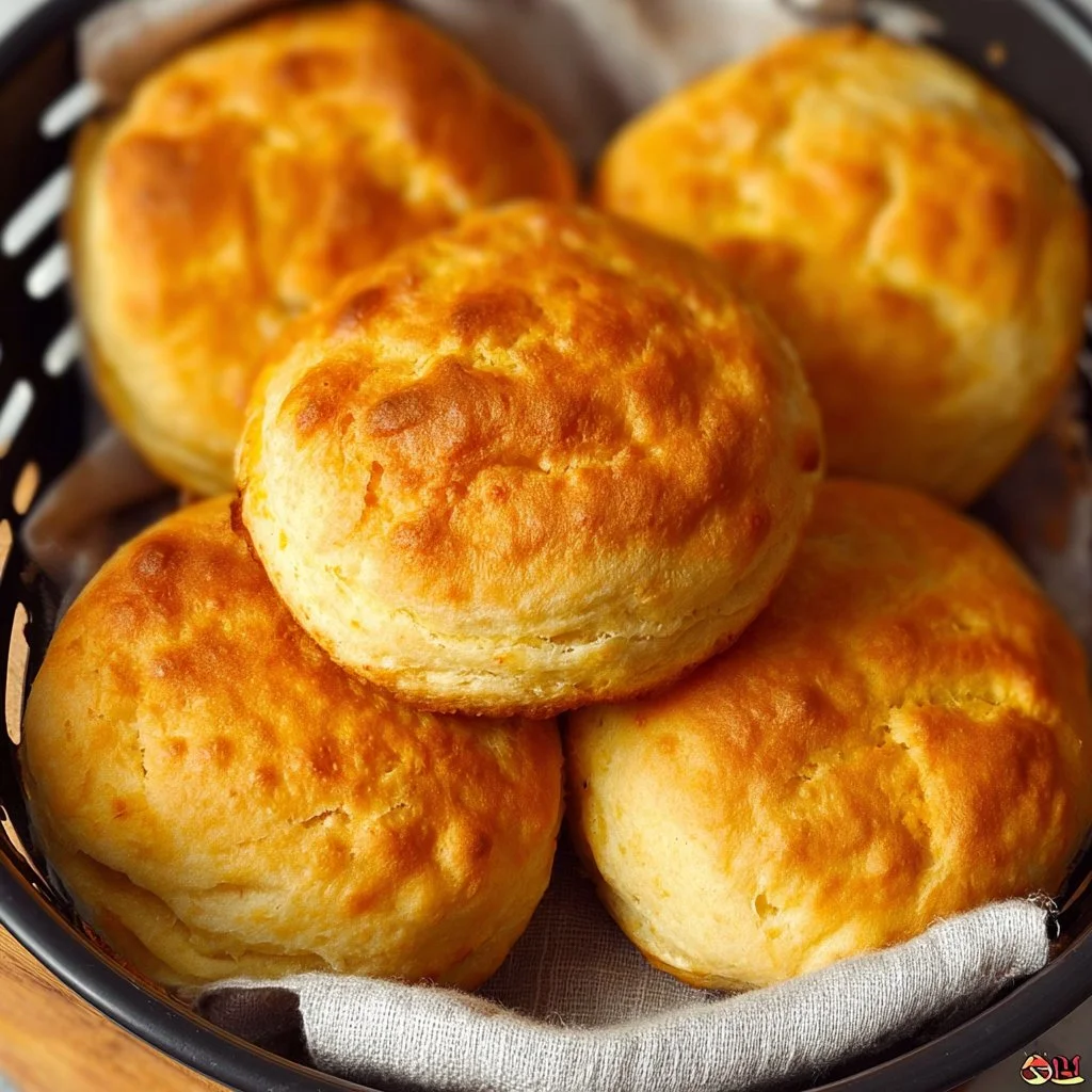 Delicious air fryer biscuit rolls ready to be served