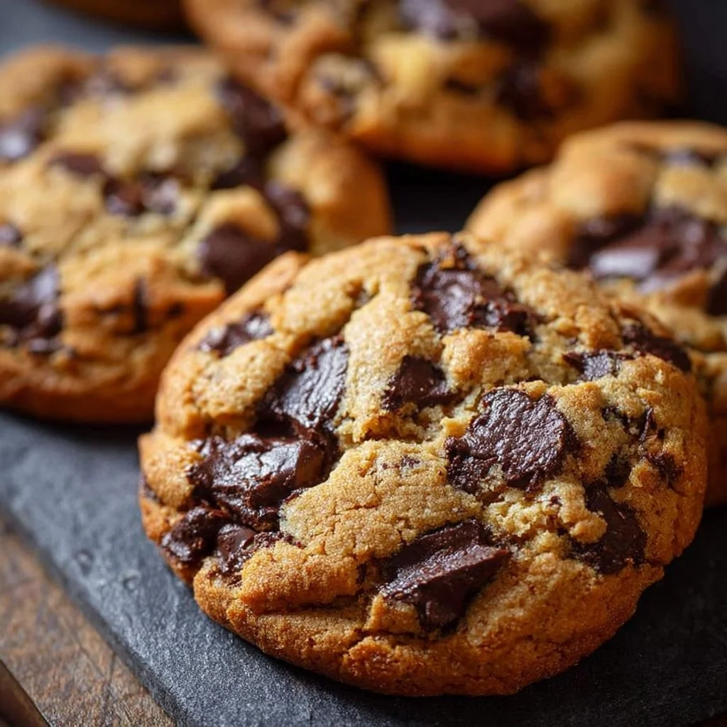 Delicious air fryer chocolate chip cookies baked to perfection
