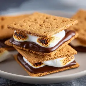 Delicious Air Fryer S'mores ready to be enjoyed in a cozy setting.