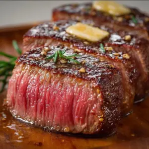 Perfectly cooked air fryer sirloin steak served with vegetables