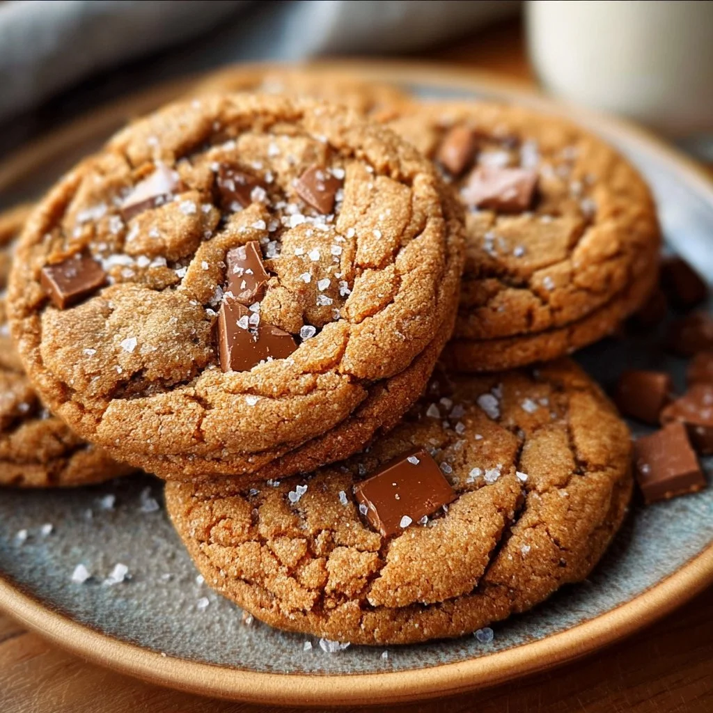 Delicious Brown Butter Coffee Toffee Cookies fresh out of the oven