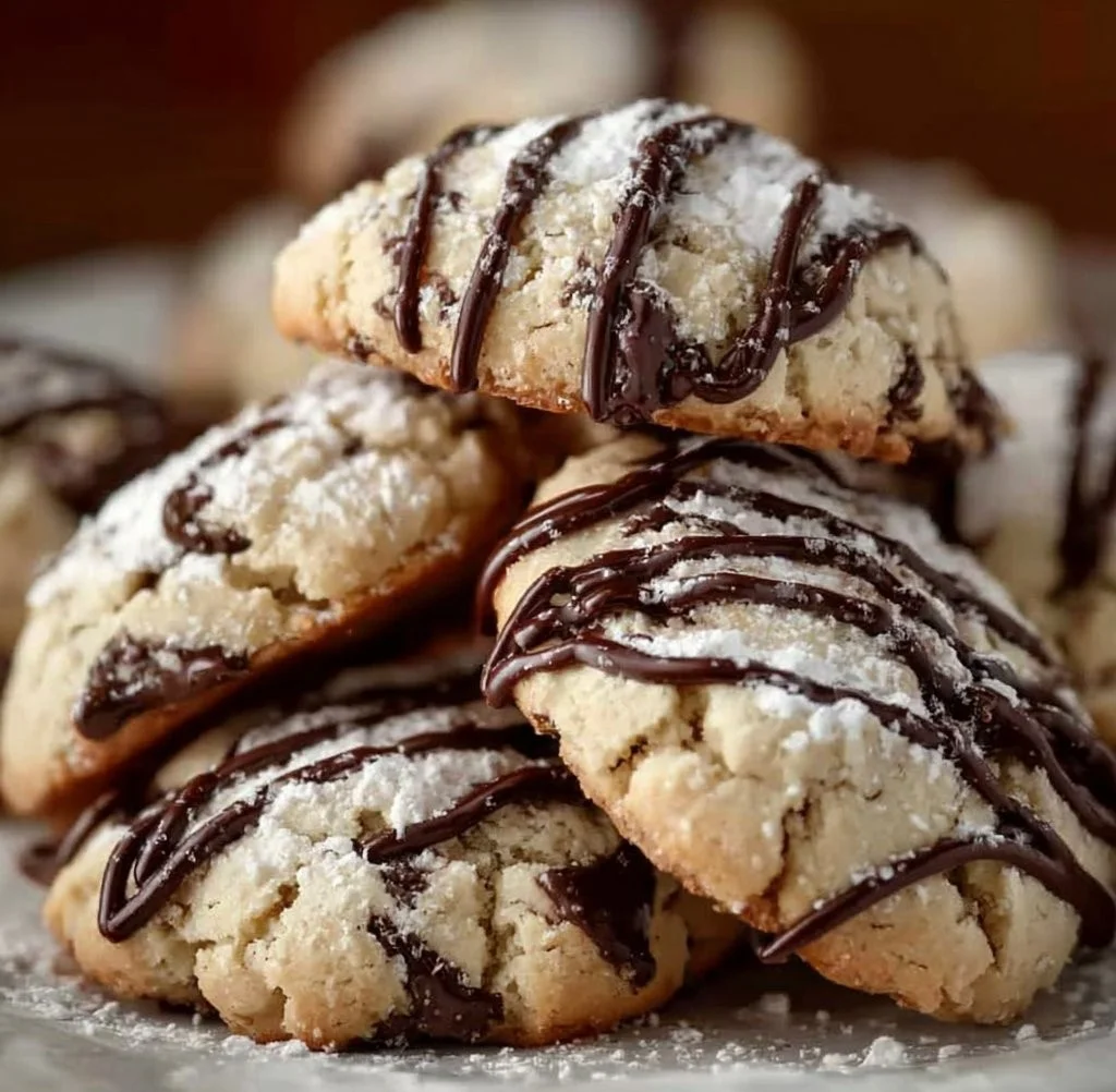 Delicious cannoli cookies with a creamy filling and chocolate chip toppings