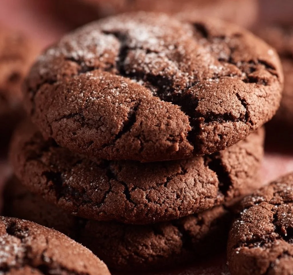 Delicious chocolate cake mix cookies on a plate