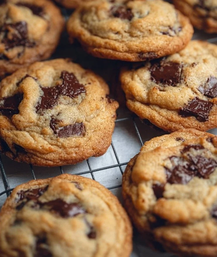 Delicious homemade chocolate chip cookies fresh out of the oven