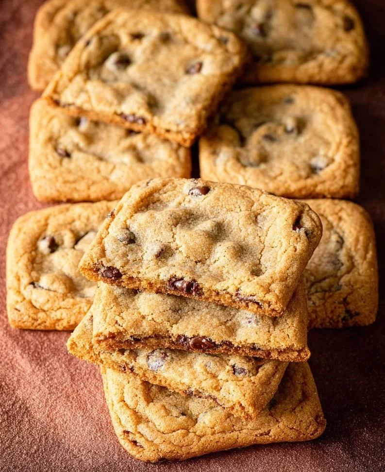 Delicious chocolate chip pan cookies baked to perfection