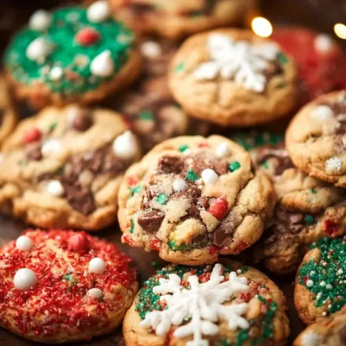 Plate of decorated Christmas cookies ready for the holiday season