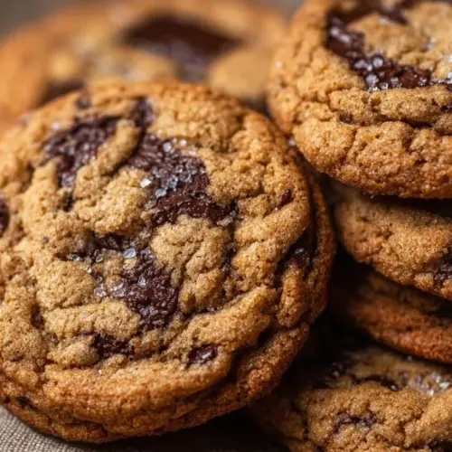Batch of warm Cinnamon Chocolate Chip Cookies on a cooling rack