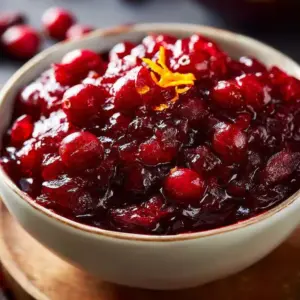 Homemade Cranberry Orange Sauce with fresh cranberries and oranges