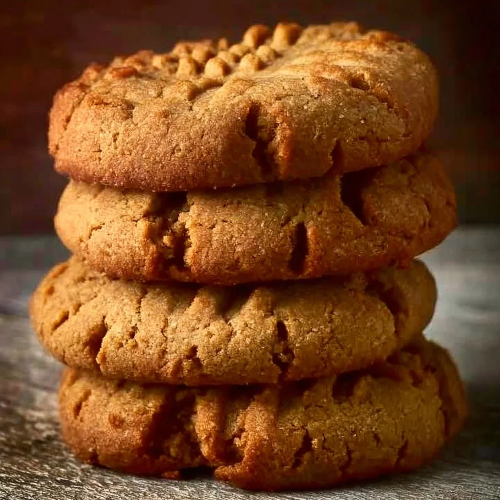 Delicious easy keto low-carb peanut butter cookies on a plate