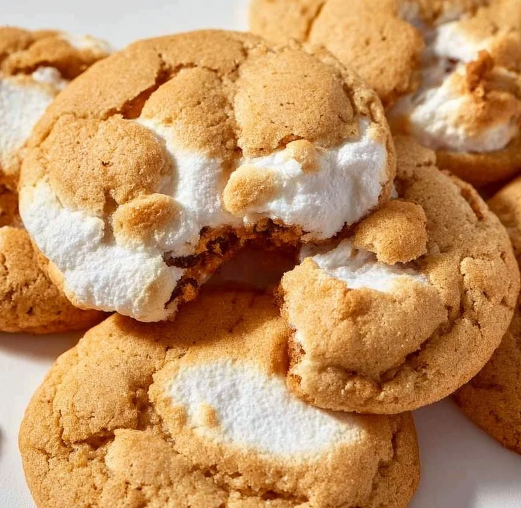 Delicious Fluffernutter Cookies with peanut butter and marshmallow filling