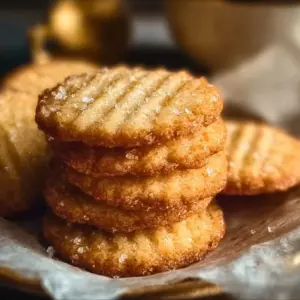 Deliciously baked French salted butter cookies on a cooling rack