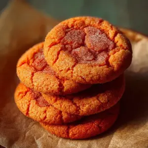 Freshly baked Gochujang Caramel Cookies with a sweet and spicy twist