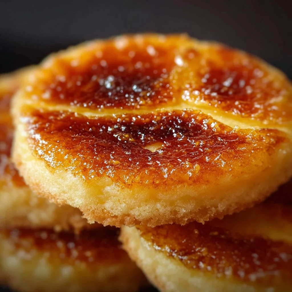Delicious Crème Brûlée Cookies with caramelized sugar topping