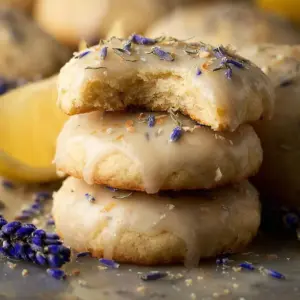 Lavender Lemon Cookies baked with fresh lavender and zesty lemon flavor.