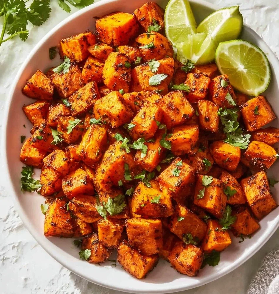 Mexican sweet potatoes prepared with spices and herbs for a flavorful dish