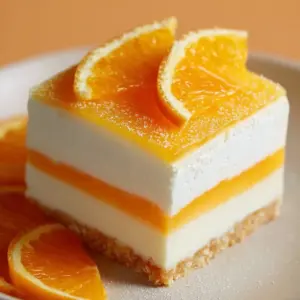 Delicious no-bake orange creamsicle dessert in a serving dish