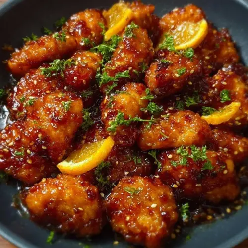 Delicious Orange Marmalade Chicken garnished with herbs and served on a plate