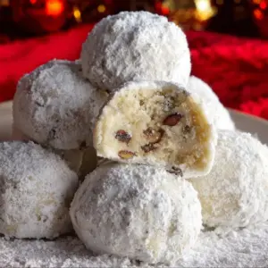 Delicious Russian Tea Cookies dusted with powdered sugar