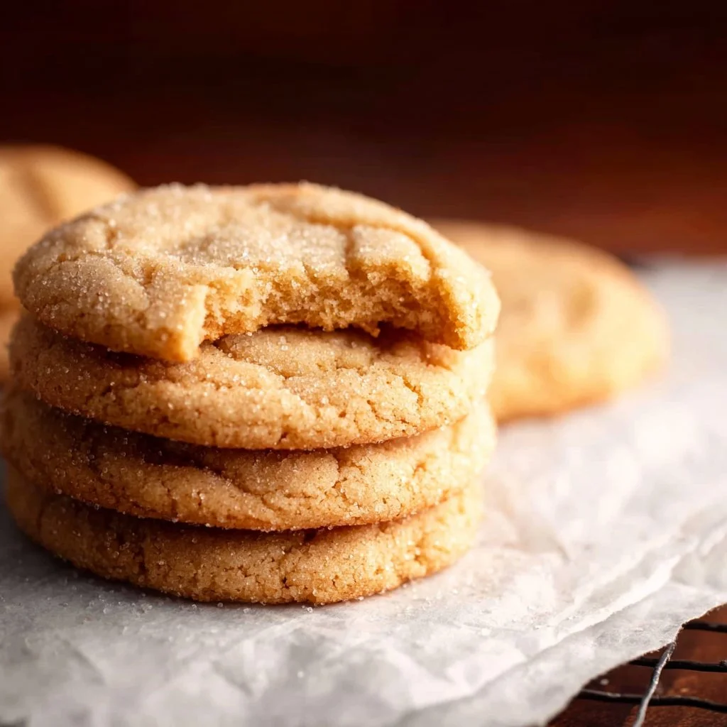 Freshly baked vegan sugar cookies on a cooling rack