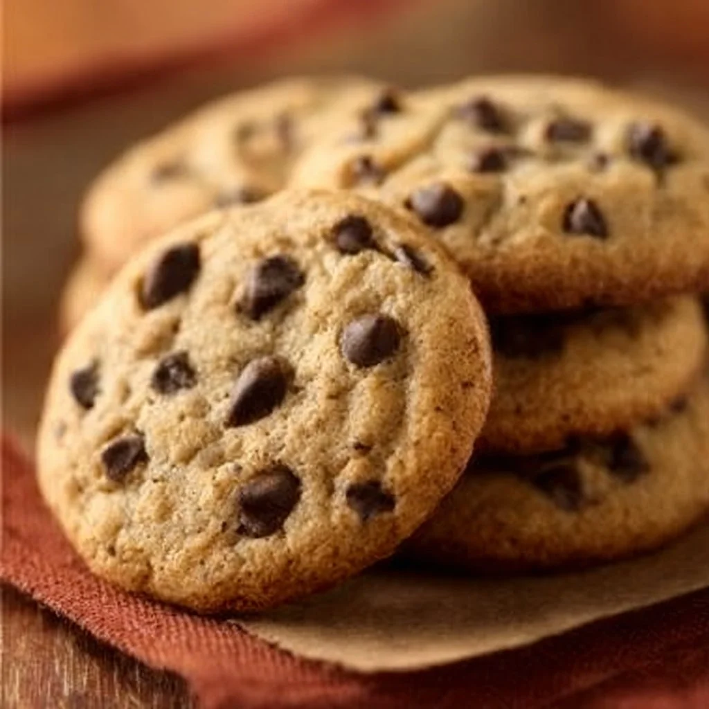 Weight Watchers 1 Point chocolate chip cookies on a plate