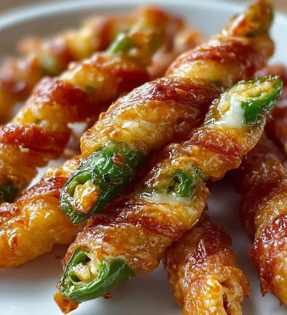 Spicy jalapeno popper twists on a serving platter, garnished and ready to eat